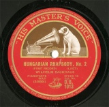 ySPՁzGB HMV D.B.1013 WILHELM BACKHAUSU HUNGARIAN RHAPSODY,No.2