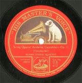 ySPՁzGB HMV D.B.652 ELMAN STRING QUARTET String Quartet(Andante Cantabile)/Quartet