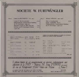 FR SWF SWF8602 フルトヴェングラー 生誕百年記念