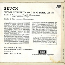 GB DEC LW5352 リッチ ブルッフ・ヴァイオリン協奏曲1番