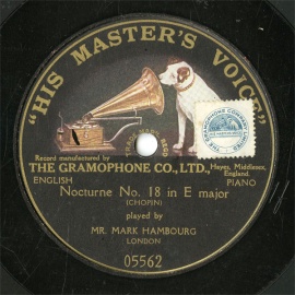 ySPՁzGB HMV 5562 MARK HAMBOURG Nocturne No.18