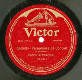 ySPՁzUS HMV 74261 Vladimir de Pachmann Rigoletto-Paraphrase de Concert