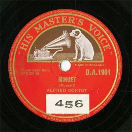 ySPՁzGB HMV D.A.1901 ALFRED CORTOT MINUET/THE PROPHET BIRD(VOGEL ALS PROPHET)