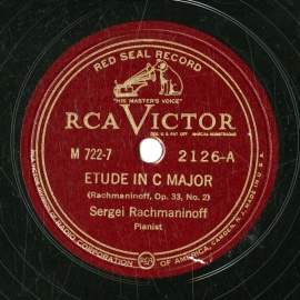 ySPՁzUS RCA M 722-7/8 Sergei Rachmaninoff ETUDE IN C MAJOR/ ETUDE IN E FLAT MAJOR