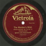 ySPՁzUS HMV 74777 Ignace Jan Paderewski The Maiden s Wish