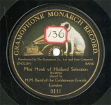 【SP盤】GB HMV 111 H.M.Band of the Coldstream Guards Miss Hook of Holland Serection