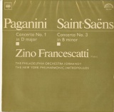 CZ SUPRAPHON SUA10935 フランチェスカッティ/ミトロプーロス/ニューヨークフィル Paganini/Saint-Saens Violin Concertos