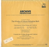 DE ARCHIV ARC3099 ウォルフガング・シュナイダーハン バッハ「バイオリン協奏曲集」