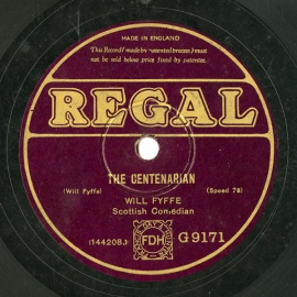 【SP盤】GB REGAL G9171 WILL FYFFE THE GAMEKKPER / THE CENTENARIAN