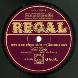 【SP盤】GB REGAL G8681 WILL FYFFE DOWN IN THE QUARRY WHERE THE BLUEBELLS GROW / DR.MCGREGOR