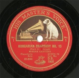 【SP盤】GB HMV D.B.1905 MISCHA LEVITZKI HUNGARIAN RHAPSODY NO.13