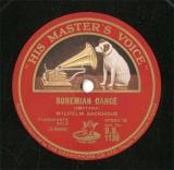 【SP盤】GB HMV D.B.1130 WILHELM BACKHAUS BOHEMIAN DANCE|CAPRICE ESPAGNOLE