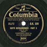 【SP盤】GB COL D.X.338 WARTER GIESEKING SUITE BERGAMASQUE PART3/PART4