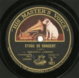 【SP盤】GB HMV D1621 FREDERIC LAMOND ETUDE DE CONCERT/THE ERL KING