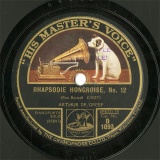 【SP盤】GB HMV D1093 ARTHUR DE GREEF RHAPSODIE HONGROISE,No.12