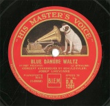 【SP盤】GB HMV D.B.1201 JOSEF LHEVINNE BLUE DANUBE WALTZ