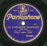 【SP盤】GB PARLO E10181 JOSEPH WEISS 12th HUNGARIAN RHAPSODY.