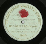 【SP盤】IT GRA 54117 Caruso&Abott&Homer&Scotti 「RIGORETTO」Bella figlia dell  Amore
