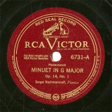 【SP盤】US RCA 6731 Sergei Rachmaninoff MINUET/NOCTURNE
