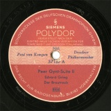 【SP盤】DE Polydor 57167 Paul van Kempen Peer Gynt-Suite�U