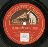 【SP盤】GB HMV D.B.945 JASCHA HEIFETZ LA PLUS QUE LENTE-WALTZ/MINUETTO NO.1&2/THE LITTLE WINDMILL
