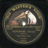 【SP盤】GB HMV 7975 Marie Hall HUMORESKE