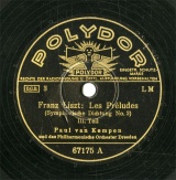 【SP盤】DE Polydor 67175 Paul van Kempen Les Preludes(Symphonische Dichtung No.3)�V.Teil/�W.Teil