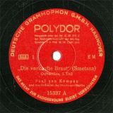 【SP盤】DE Polydor 15337 Paul van Kempen 「Die verkaufte Braut」Ouverture,�T.Teil/�U.Teil