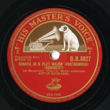 【SP盤】GB HMV D.B.8827 ARTUR SCHANABEL SONATA IN B FLAT MAJOR(POSTHUMOUS)