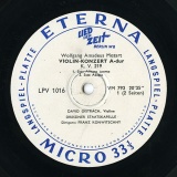 DE ETERNA LPV1016 オイストラフ&amp;コンヴィチュニー モーツァルト・ヴァイオリン協奏曲第5番「トルコ風」