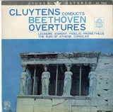 JP 東芝(赤盤)AA7025 cluytens conducts beethoven overtures(輸入メタル使用盤)