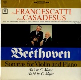 US COL MS6738 フランチェスカッティ・カサドシュ Beethoven Sonatas for Violin and Piano No.7&amp;amp;No.10