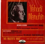 GB EMI ALP1135 メニューイン・フルトヴェングラー・ベルリンフィル MEDELSSOHN VIOLIN CONCERTO/BEETHOVEN ROMANCE NO.1&amp;NO.2