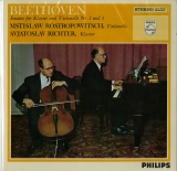 NL PHIL 803 603AY ロストロポーヴィチ・リヒテル BEETHOVEN Sonaten fur Klavier und Violoncello Nr.2 und 3
