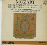 US PHILIPS PHM500-012 グルミュオー/デーヴィス/ロンドン響 モーツァルト ヴァイオリン協奏曲第3番/第5番「トルコ風」