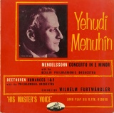 GB EMI ALP1135 メニューイン&amp;フルトヴェングラー メンデルスゾーン:ヴァイオリン協奏曲、ベートーヴェン:ロマンス1番/2番
