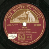 【SP盤】GB HMV B.9071 WEBSTER BOOTH|Gerald Moore SYLVIA/MORNING