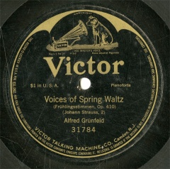 ySPՁzUS HMV 31784 Alfred Grunfeld Voices of Spring Waltz(Fruhlingsstimmen)
