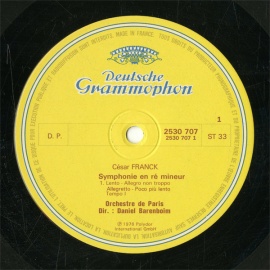 FR  DGG  2530 707 バレンボイム フランク・交響曲