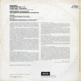 GB DEC SXL6489 ズービン・メータ ブルックナー・交響曲…