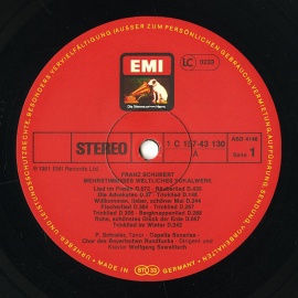 DE EMI SLS5220 サヴァリッシュ シューベルト・歌曲集