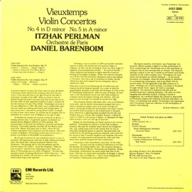 GB EMI ASD3555 パールマン ヴュータン・ヴァイオリン協…