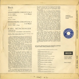 GB DEC SWL8001 ミュンヒンガー バッハ・ブランデンブル…