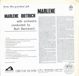 GB EMI CLP1659 マレーネ・ディートリヒ Marlene…