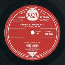 GB RCA SB2007 フリッツ・ライナー ブラームス:交響曲3番