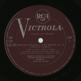 IT RCA KV119 シェリング ラロ・スペイン交響曲