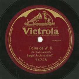 【SP盤】US HMV 74728 Sergei Rachmaninoff Polka de W.R.