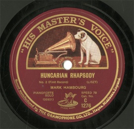 【SP盤】GB HMV C1276 MARK HAMBOURG HUNGARIAN RHAPSODY