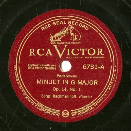 ySPՁzUS RCA 6731 Sergei Rachmaninoff MINUET/NOCTURNE