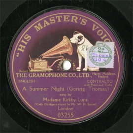ySPՁzGB HMV 3255 Kirkby Lunn&W.H.Squire A Summer Niight